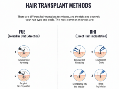 Methoden der Haartransplantation